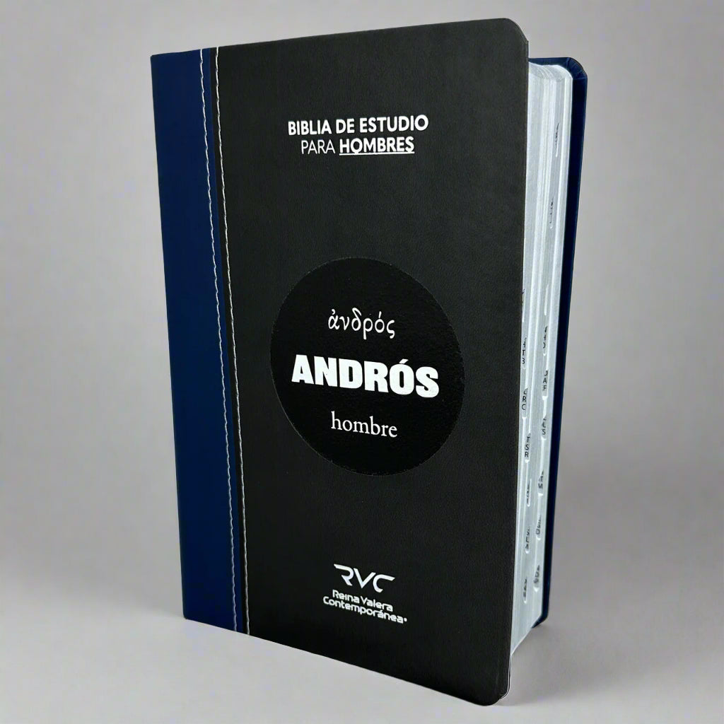 Biblia de Estudio Para Hombres Andrós RVC, Con Indice, Piel