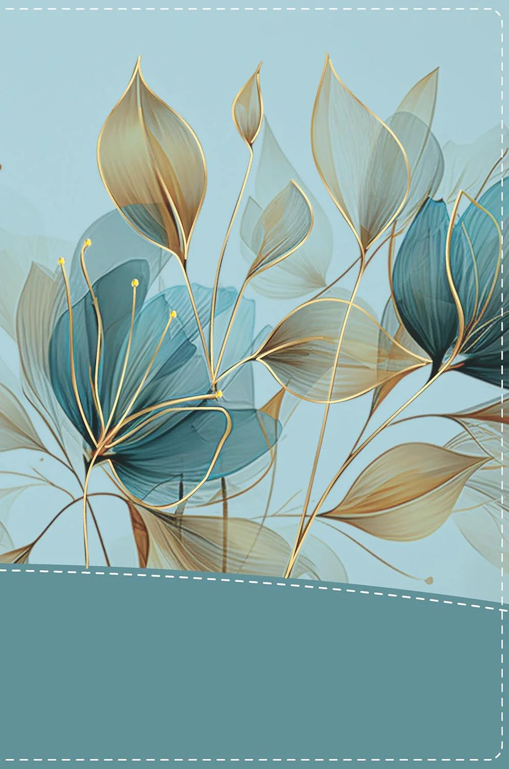 Biblia De La Mujer Conforme Al Corazon De Dios, RVR1960, Piel (Floral, Azul)