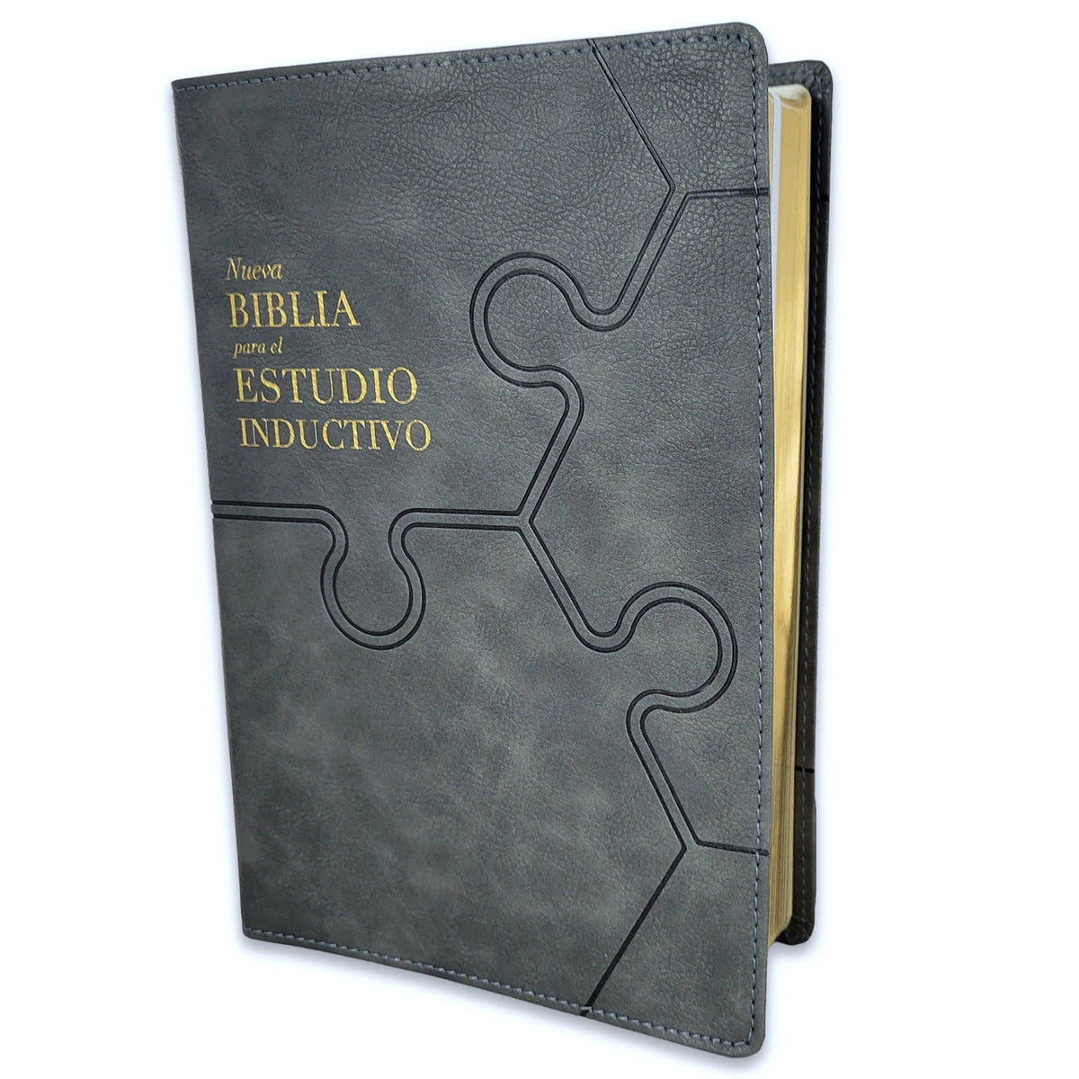 Biblia de Estudio Inductivo NBLA, imit piel gris