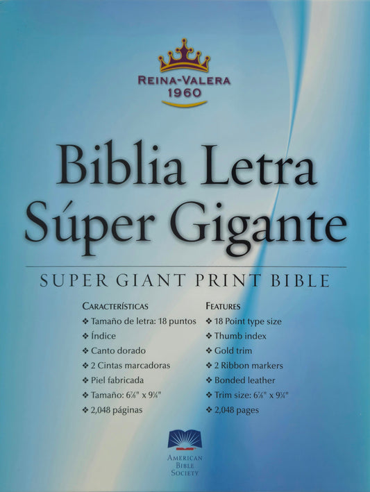 Biblia Letra Super Gigante RVR1960, Con Indice, Piel (Negro)