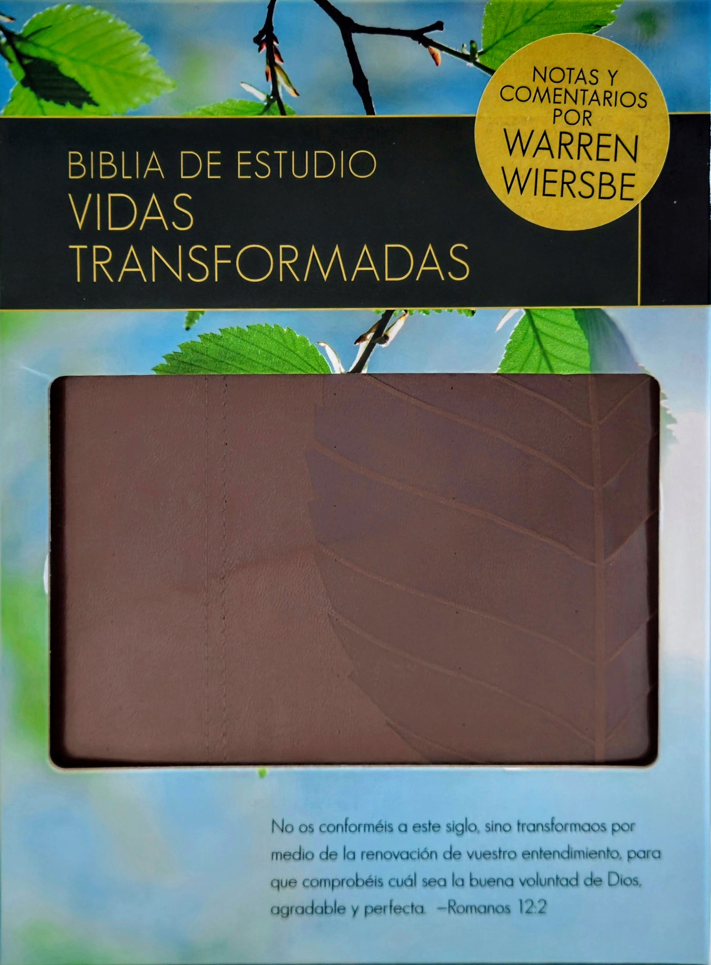 Biblia de Estudio Vidas Transformadas RVR1960, Con Indice, Piel (Marron)