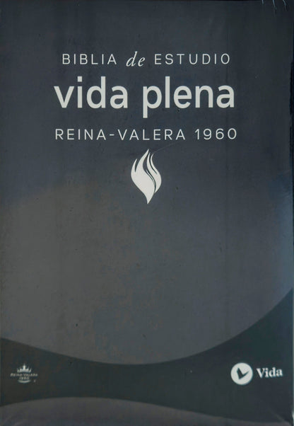 Biblia de Estudio Vida Plena RVR60, Con Indice, Piel