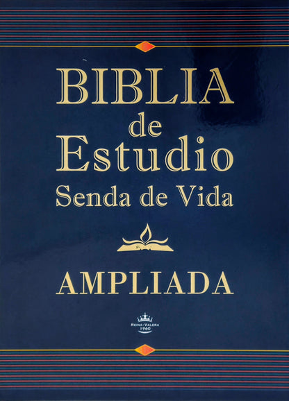 Biblia de Estudio Senda De Vida, Ampliada RVR60, Con Indice, Piel