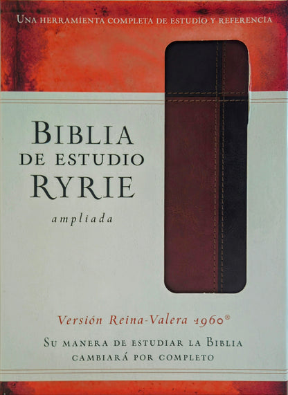 Biblia de Estudio Ryrie ampliada RVR 1960, Con Indice, Piel