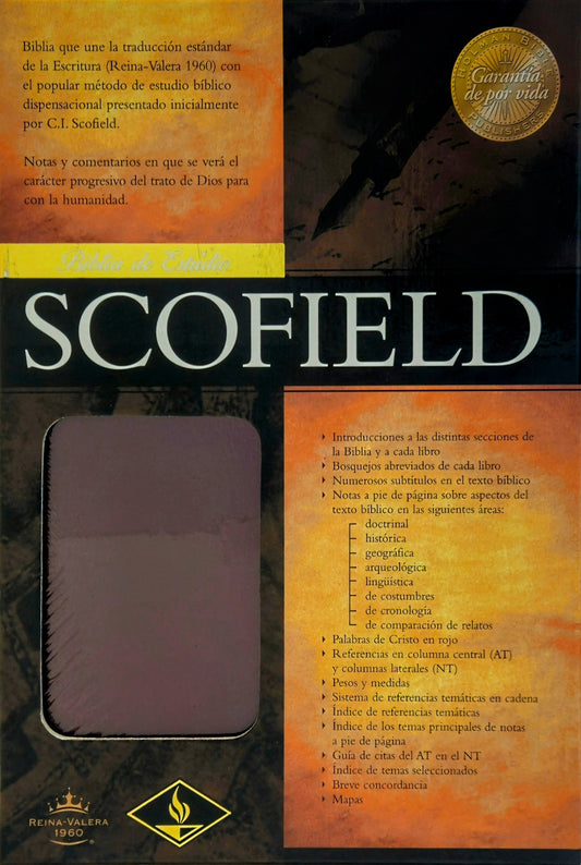 Biblia de Estudio Scofield RVR1960, Con Indice, Piel Fabricada (Rojizo)