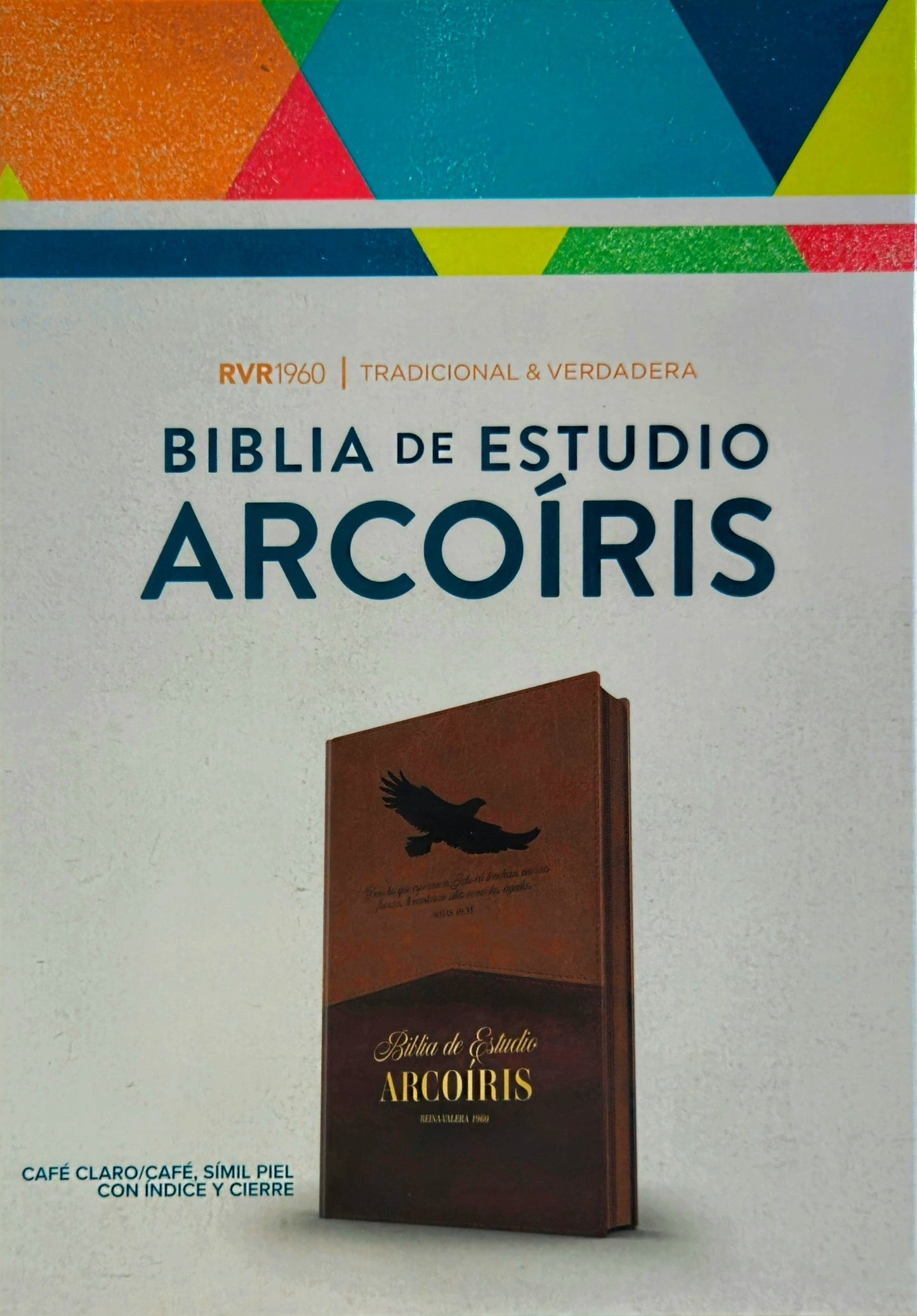 Biblia de Estudio Arcoiris RVR1960, Con Indice y Cierre, Piel