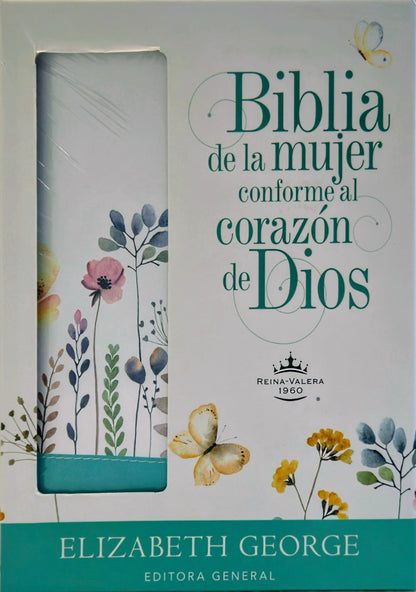 Biblia De La Mujer Conforme Al Corazon De Dios, RVR1960, Piel (Edicion Jardin)