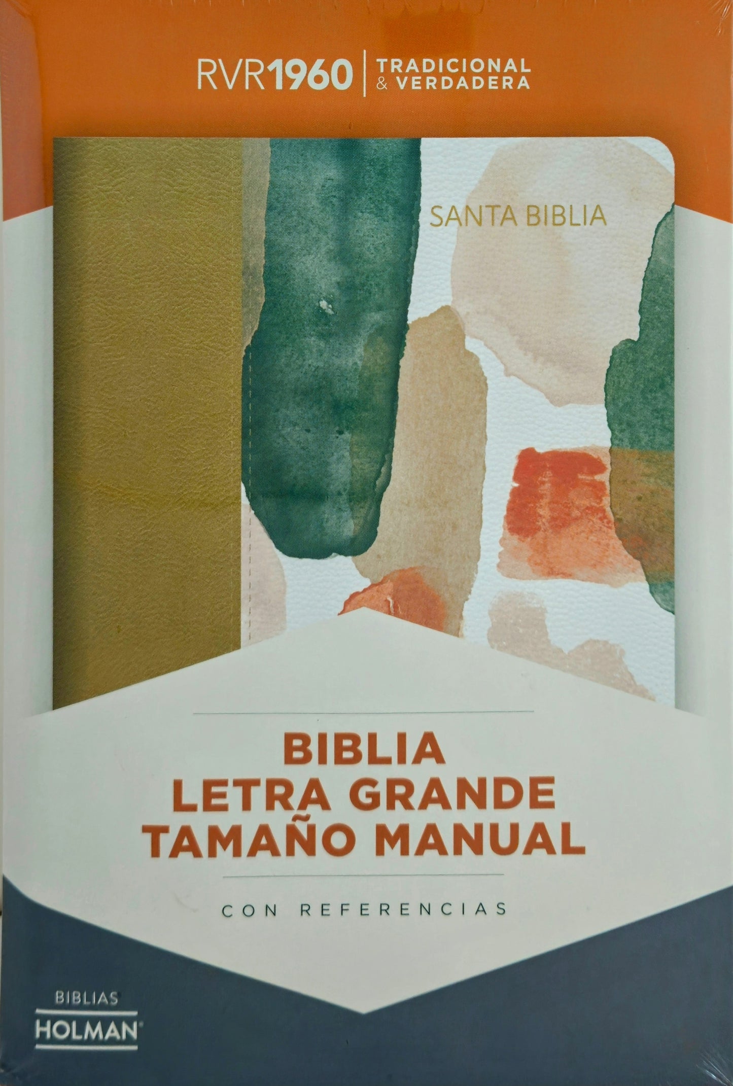 Biblia Letra Grande Tamaño Manual, RVR1960, Con Indice, Piel