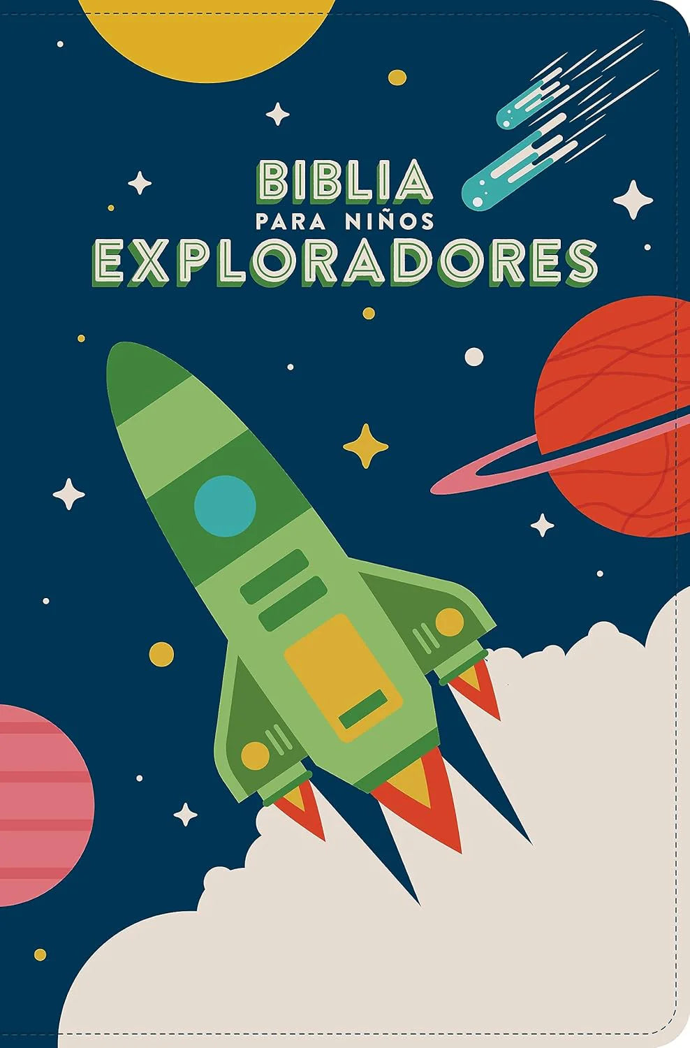 Biblia Para Niños Exploradores RVR1960, Letra Grande, Simil Piel/Azul Cosmico
