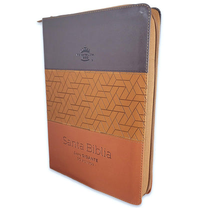 Santa Biblia Reina - Valera 1960 (Cierre, Indice, Tricolor,  Cafe, Cafe, Cafe. Letra Gigante)