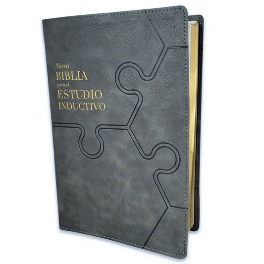 Biblia de Estudio Inductivo NBLA, imit piel gris