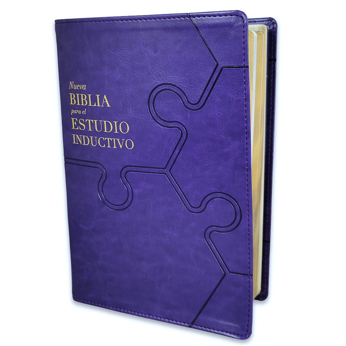 Biblia de Estudio Inductivo NBLA, imit piel morada