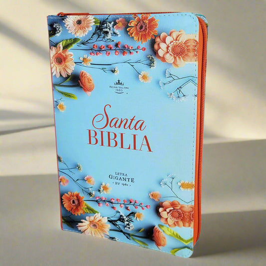 Santa Biblia Letra Gigante RVR60, Con Indice y Cierre, Piel
