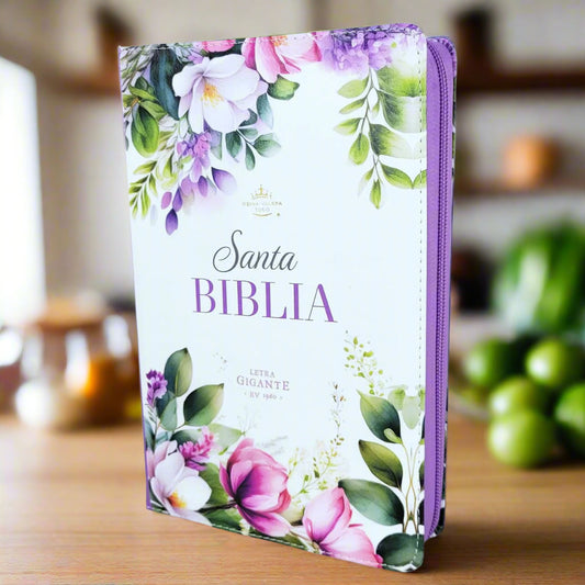 Santa Biblia Letra Gigante RVR60, Con Indice y Cierre, Piel