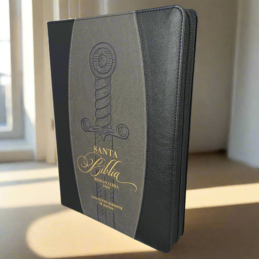 Santa Biblia Letra Super Gigante RVR1960, Con Indice y Cierre, Piel