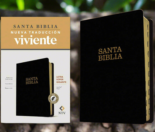 Santa Biblia Nueva Traduccion Viviente (Indice, Piel, Color Negro)