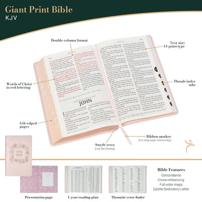 KJV Holy Bible, Giant Print Standard Size Red Letter Edition