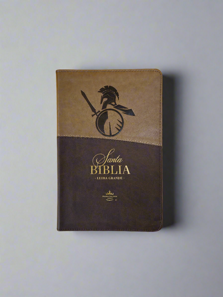 Santa Biblia Letra Grande RVR1960, Con Indice y Cierre, Piel (Cafe/Cafe soldado)