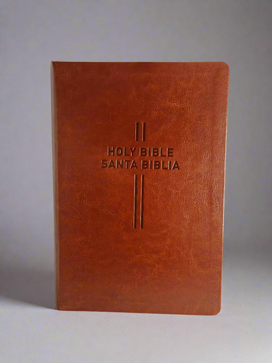 Biblia Bilingüe NTV / Bilingual Bible NLT, Piel Cafe, Brown Leather