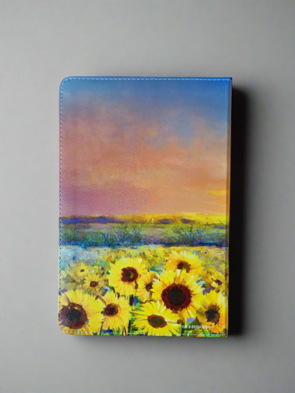 Santa Biblia Letra Grande RVR60, Con Indice, Piel (Girasoles al amanecer)