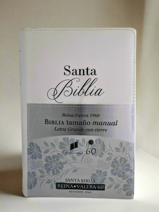 Santa Biblia Recuerdo De Boda RVR1960, Letra Grande, Con Cierre, Piel