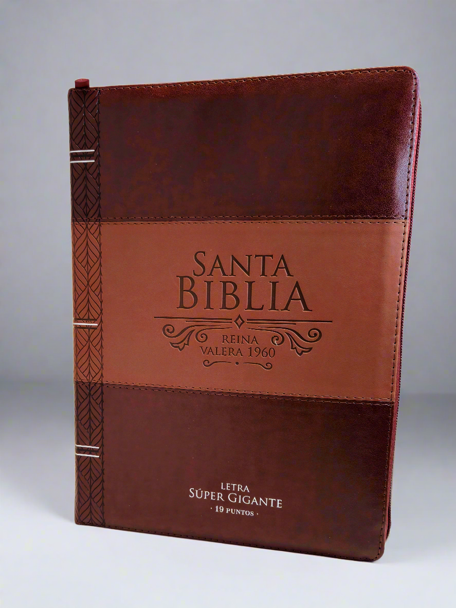 Santa Biblia Letra Super Gigante RVR1960, Con Indice y Cierre, Imit. Piel (Encanto 10 cafe/cafe)