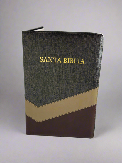 Biblia Letra Grande con Referencias, RVR1960, Con Indice y Cierre, Simil Piel (Marron/tostado/bronceado)