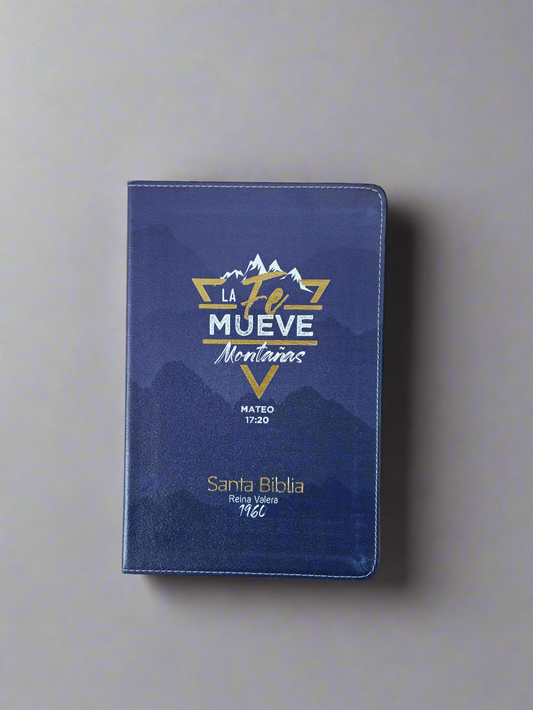 Santa Biblia Letra Grande RVR60, Con Indice, Piel (La fe mueve montañas)