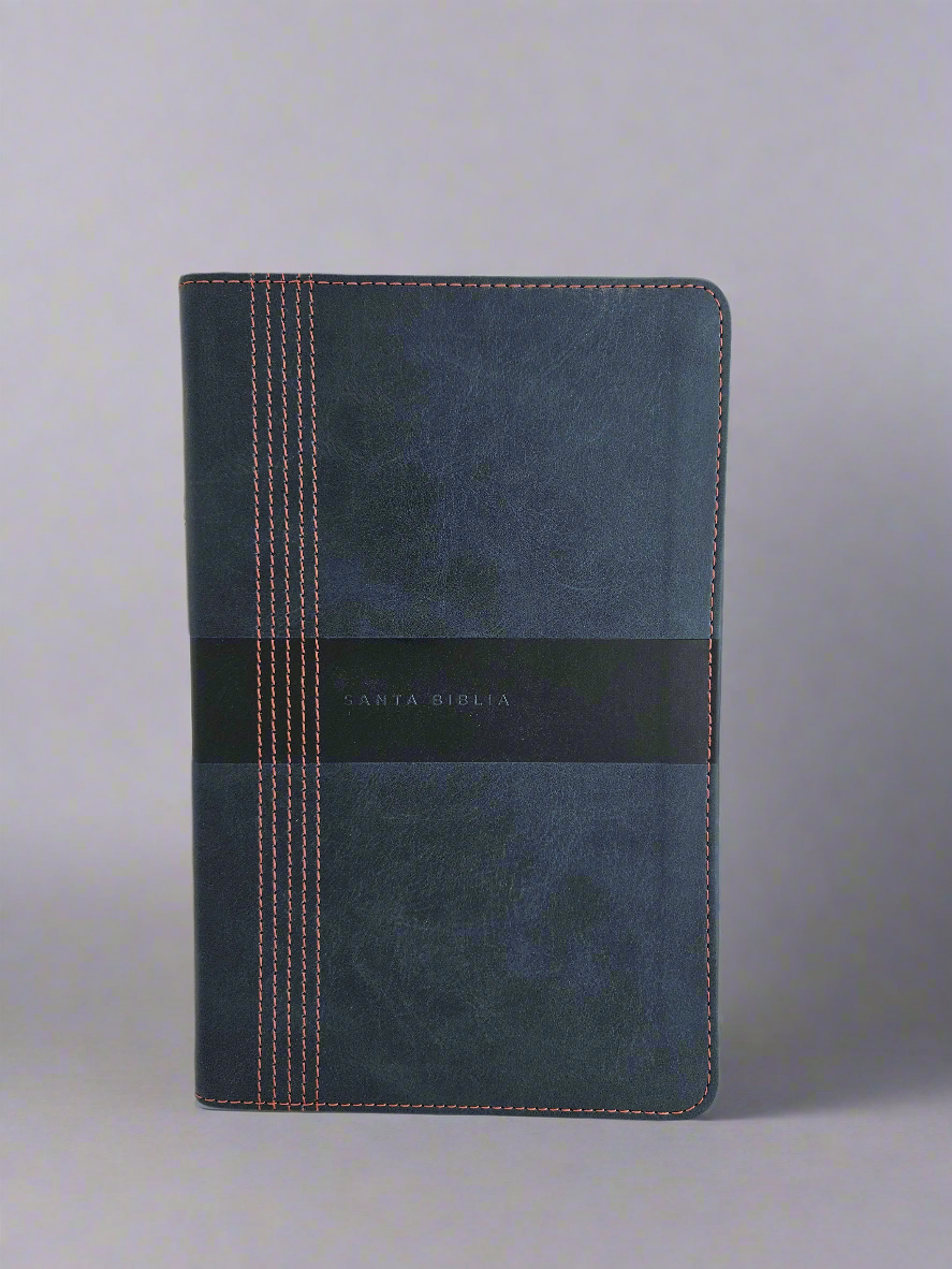 Santa Biblia Ultrafina NBLA, Letra Grande, Piel (azul)