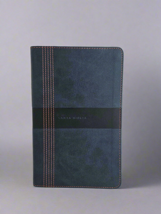 Santa Biblia Ultrafina NBLA, Letra Grande, Piel (azul)