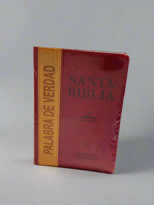 Santa Biblia Palabra de Verdad, Letra Grande RVR1960, Con Indice, Piel