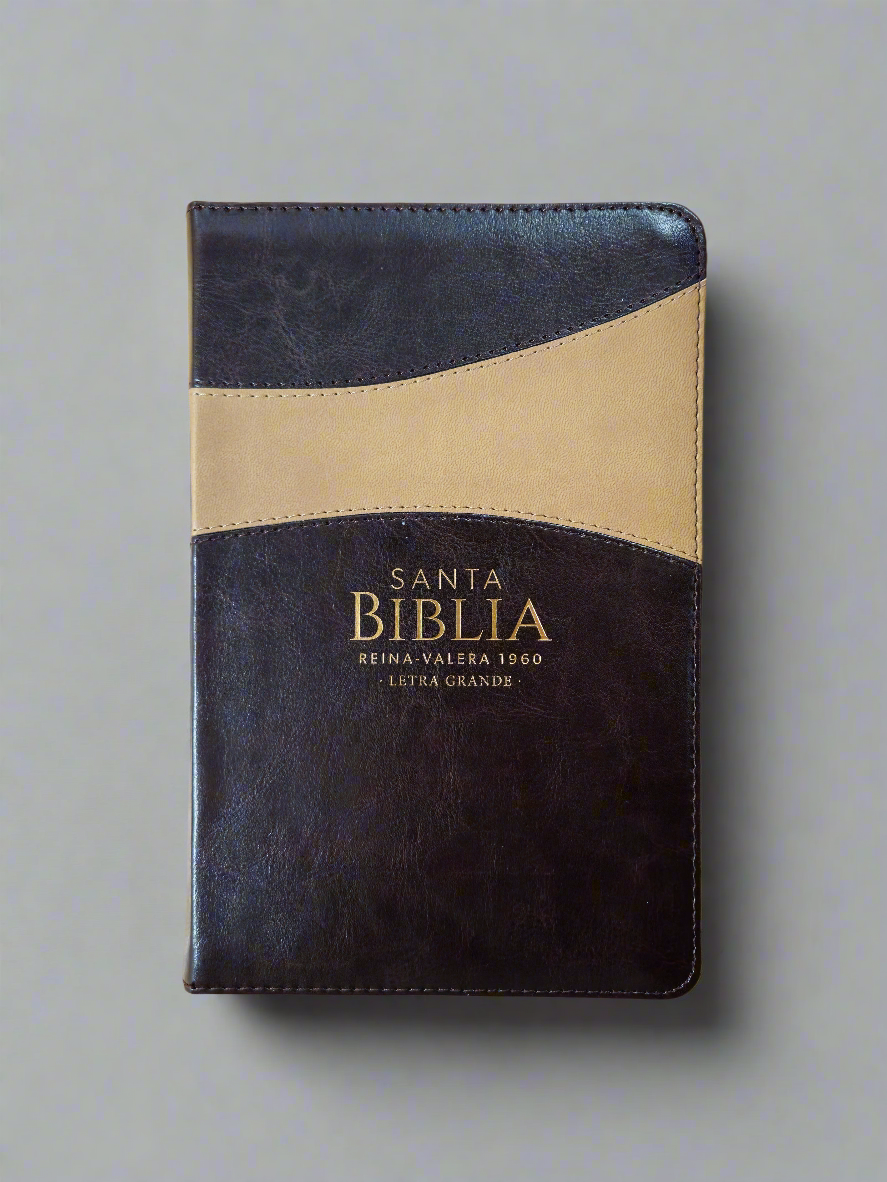 Santa Biblia Letra Grande RVR1960, Con Indice y Cierre, Piel (Cafe/cafe)