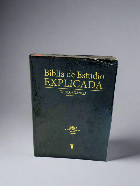 Biblia de Estudio Explicada RVR1960, Piel (Negro)