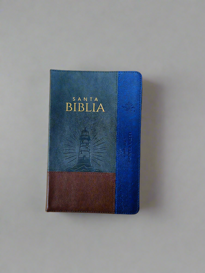 Santa Biblia Letra Grande RVR1960, Con Indice y Cierre, Piel (Marron,gris,azul)