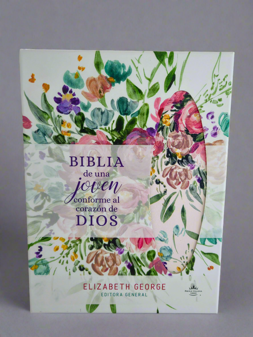 Biblia De Una Joven Conforme Al Corazon De Dios, RVR1960, PIEL (Duotono Lujo Floral)