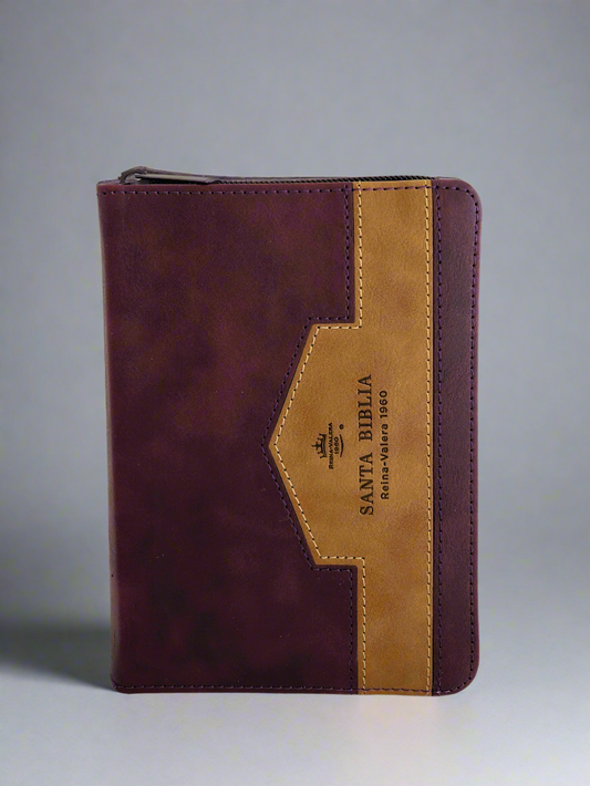 Santa Biblia de Bolsillo, RVR1960, Con Indice y Cierre, Piel (Cafe,Cafe)